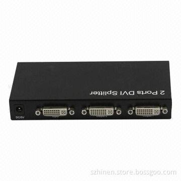 2 ports DVI splitter, has the ability of buffering and amplifying